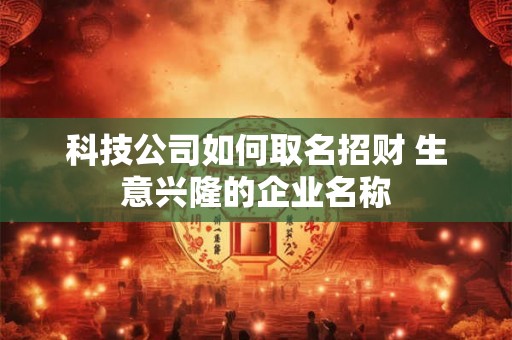 科技公司如何取名招财 生意兴隆的企业名称