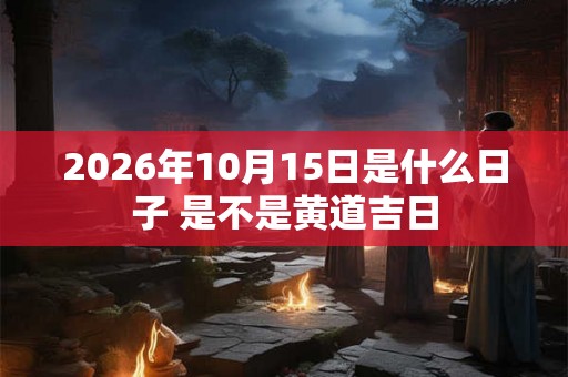2026年10月15日是什么日子 是不是黄道吉日
