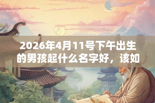 2026年4月11号下午出生的男孩起什么名字好,该如何取名? 2026年4月11号下午出生的男孩起什么名字好,该如何取名?