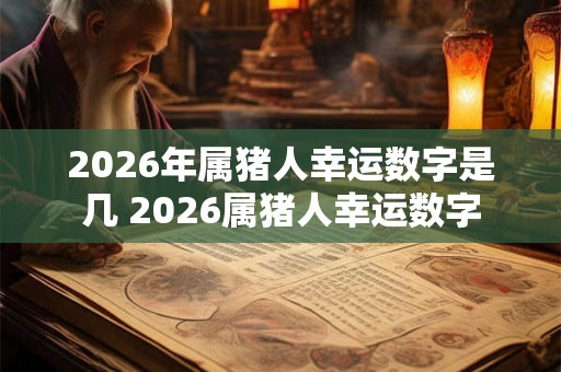 2026年属猪人幸运数字是几 2026属猪人幸运数字