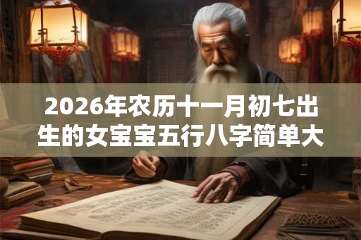 2026年农历十一月初七出生的女宝宝五行八字简单大气的名字