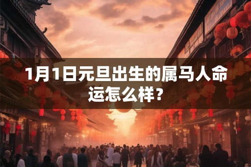 1月1日元旦出生的属马人命运怎么样？