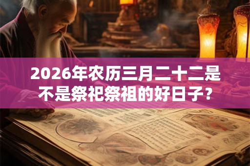2026年农历三月二十二是不是祭祀祭祖的好日子? 2026年农历三月二十二是不是祭祀祭祖的好日子?