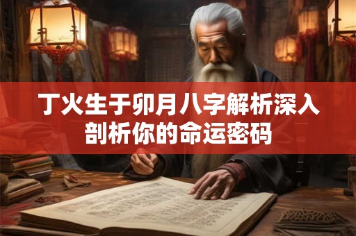 丁火生于卯月八字解析深入剖析你的命运密码 丁火生于卯月八字解析深入剖析你的命运密码