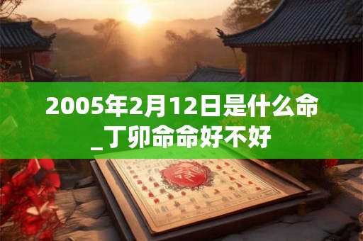2005年2月12日是什么命_丁卯命命好不好