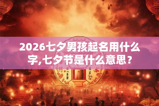 2026七夕男孩起名用什么字,七夕节是什么意思? 2026七夕男孩起名用什么字,七夕节是什么意思?