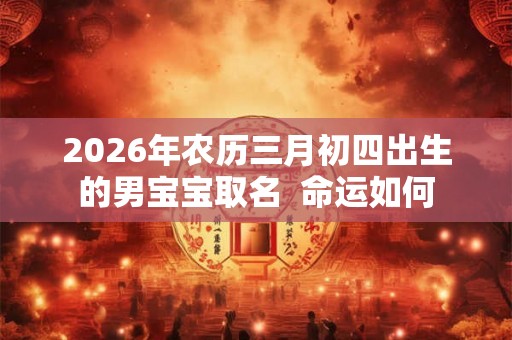 2026年农历三月初四出生的男宝宝取名 命运如何 2026年农历三月初四出生的男宝宝取名 命运如何