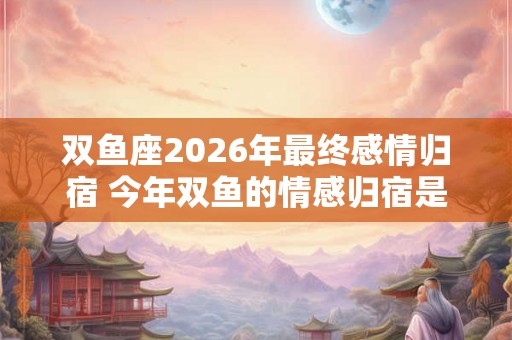 双鱼座2026年最终感情归宿 今年双鱼的情感归宿是谁 双鱼座2026年最终感情归宿 今年双鱼的情感归宿是谁