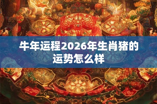 牛年运程2026年生肖猪的运势怎么样