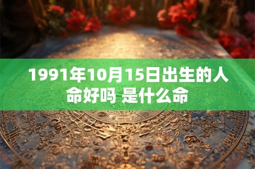 1991年10月15日出生的人命好吗 是什么命