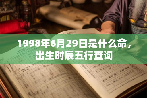 1998年6月29日是什么命，出生时辰五行查询