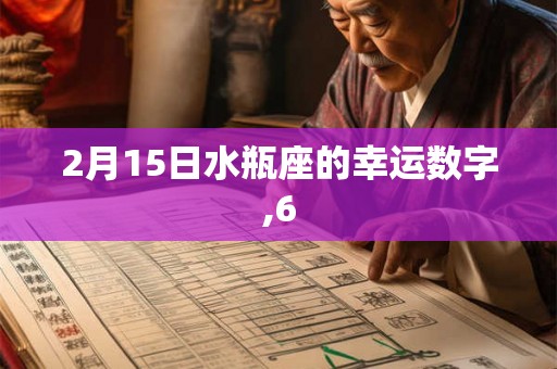 2月15日水瓶座的幸运数字,6