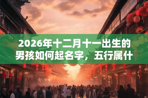 2026年十二月十一出生的男孩如何起名字，五行属什么