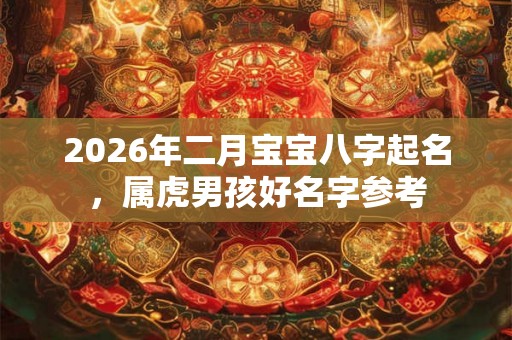 2026年二月宝宝八字起名，属虎男孩好名字参考