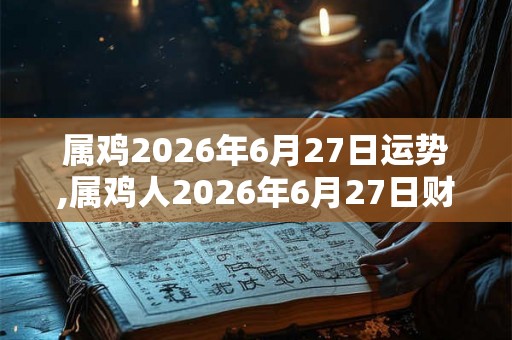 属鸡2026年6月27日运势,属鸡人2026年6月27日财运,生肖鸡2026年6月27日运势 属鸡2026年6月27日运势,属鸡人2026年6月27日财运,生肖鸡2026年6月27日运势