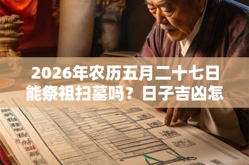 2026年农历五月二十七日能祭祖扫墓吗?日子吉凶怎么看? 2026年农历五月二十七日能祭祖扫墓吗?日子吉凶怎么看?