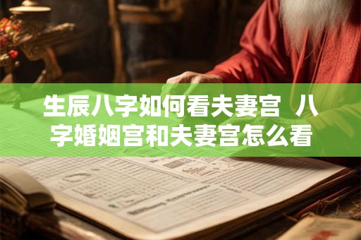生辰八字如何看夫妻宫  八字婚姻宫和夫妻宫怎么看