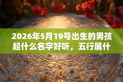 2026年5月19号出生的男孩起什么名字好听，五行属什么