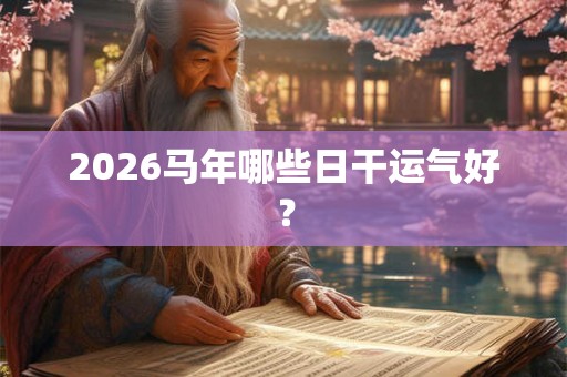 2026马年哪些日干运气好？