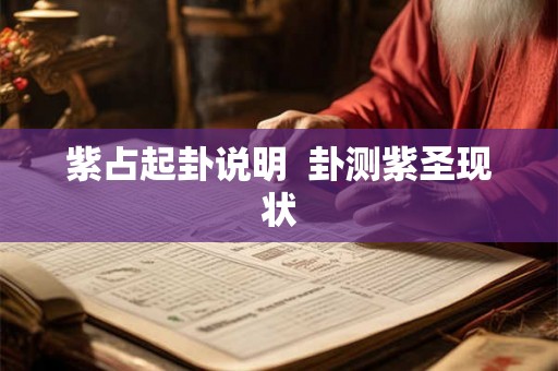 紫占起卦说明 卦测紫圣现状 紫占起卦说明 卦测紫圣现状