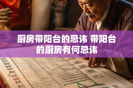厨房带阳台的忌讳 带阳台的厨房有何忌讳