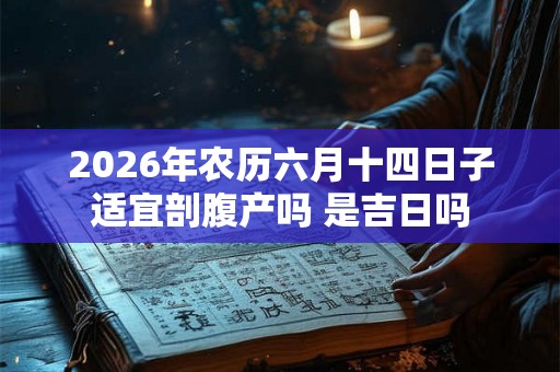 2026年农历六月十四日子适宜剖腹产吗 是吉日吗