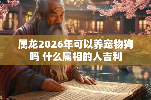 属龙2026年可以养宠物狗吗 什么属相的人吉利