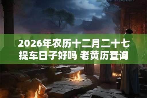 2026年农历十二月二十七提车日子好吗 老黄历查询