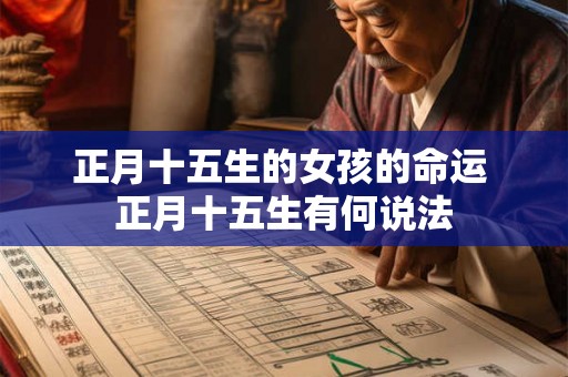 正月十五生的女孩的命运 正月十五生有何说法