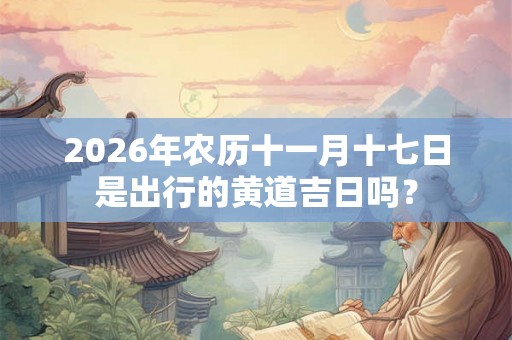 2026年农历十一月十七日是出行的黄道吉日吗？