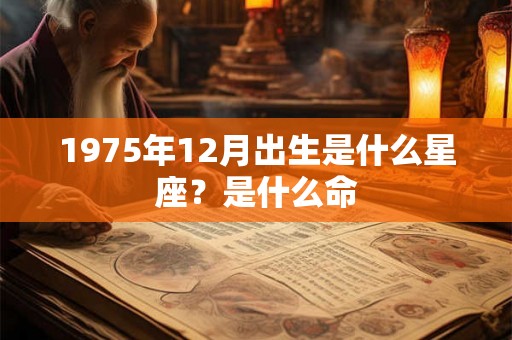 1975年12月出生是什么星座？是什么命