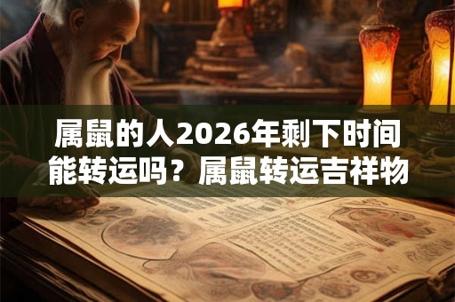 属鼠的人2026年剩下时间能转运吗？属鼠转运吉祥物？