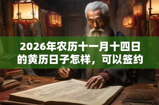 2026年农历十一月十四日的黄历日子怎样，可以签约吗？