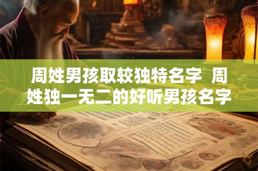 周姓男孩取较独特名字 周姓独一无二的好听男孩名字 周姓男孩取较独特名字 周姓独一无二的好听男孩名字