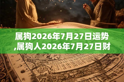 属狗2026年7月27日运势,属狗人2026年7月27日财运,生肖狗2026年7月27日运势 属狗2026年7月27日运势,属狗人2026年7月27日财运,生肖狗2026年7月27日运势