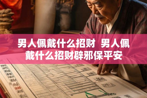 男人佩戴什么招财  男人佩戴什么招财辟邪保平安