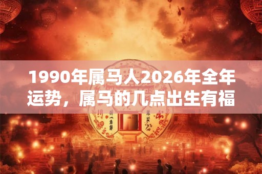 1990年属马人2026年全年运势，属马的几点出生有福气？