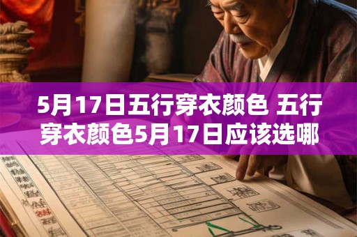 5月17日五行穿衣颜色 五行穿衣颜色5月17日应该选哪种