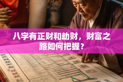 八字有正财和劫财，财富之路如何把握？
