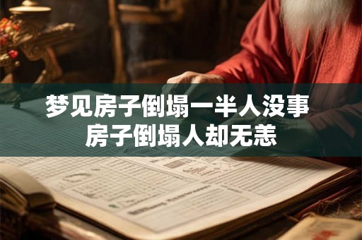 梦见房子倒塌一半人没事 房子倒塌人却无恙