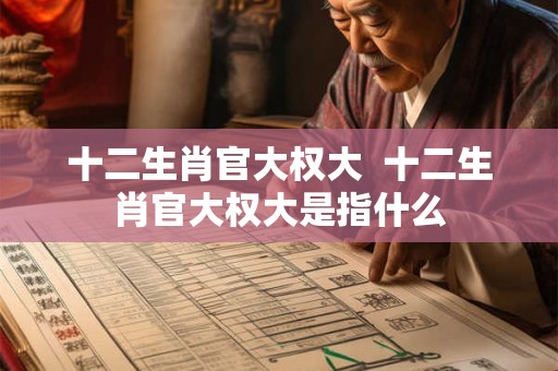 十二生肖官大权大  十二生肖官大权大是指什么