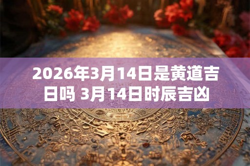 2026年3月14日是黄道吉日吗 3月14日时辰吉凶