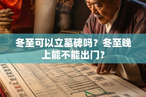 冬至可以立墓碑吗?冬至晚上能不能出门? 冬至可以立墓碑吗?冬至晚上能不能出门?