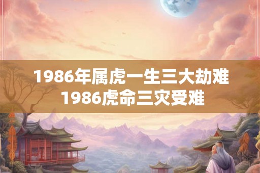 1986年属虎一生三大劫难 1986虎命三灾受难 1986年属虎一生三大劫难 1986虎命三灾受难