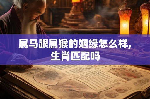属马跟属猴的姻缘怎么样,生肖匹配吗