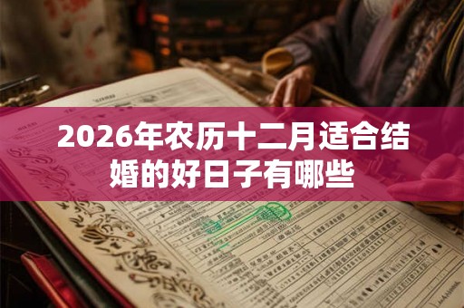 2026年农历十二月适合结婚的好日子有哪些