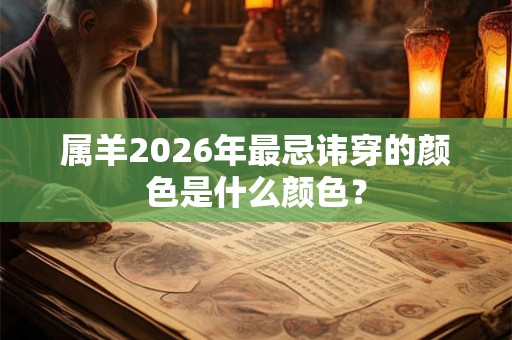 属羊2026年最忌讳穿的颜色是什么颜色？