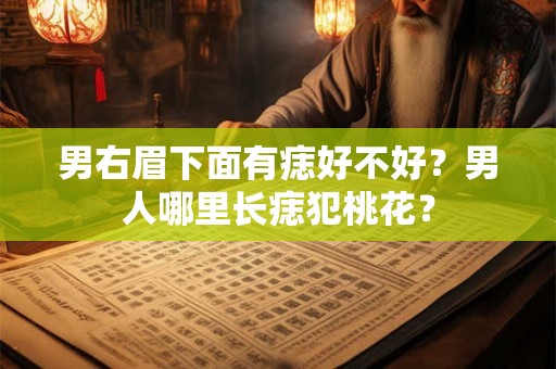 男右眉下面有痣好不好？男人哪里长痣犯桃花？