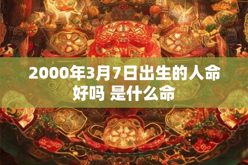 2000年3月7日出生的人命好吗 是什么命