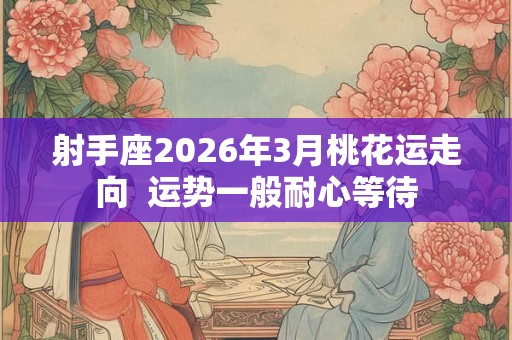射手座2026年3月桃花运走向  运势一般耐心等待